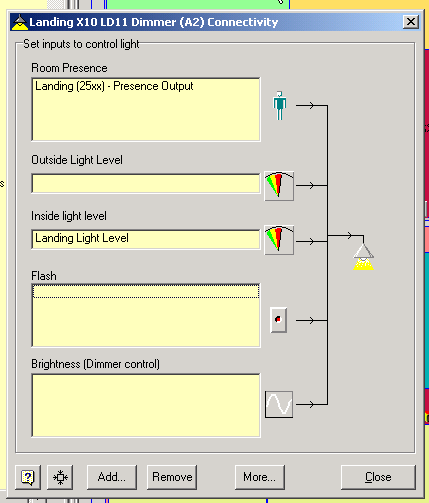 Landing Connections Dialog