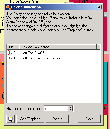 Relay Connections Dialog